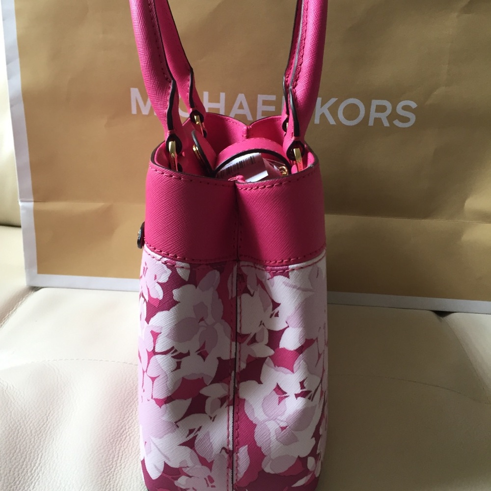 NWT MICHAEL KORS HAILEE GRANITA PINK SATCHEL BAG - Picture 4 of 8